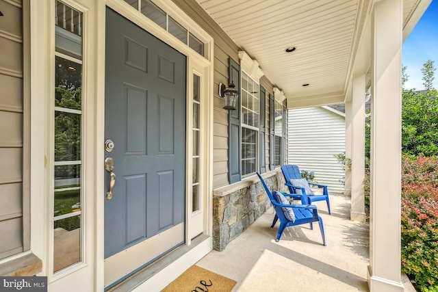 18525 Rushbrooke Dr, Olney, MD 20832 - view of exterior entry with covered porch and stone siding