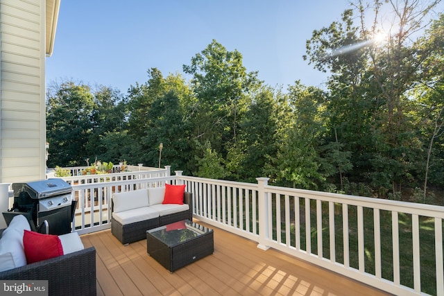 22864 Chestnut Oak Ter, Sterling, VA 20166 - wooden deck featuring outdoor lounge area and grilling area