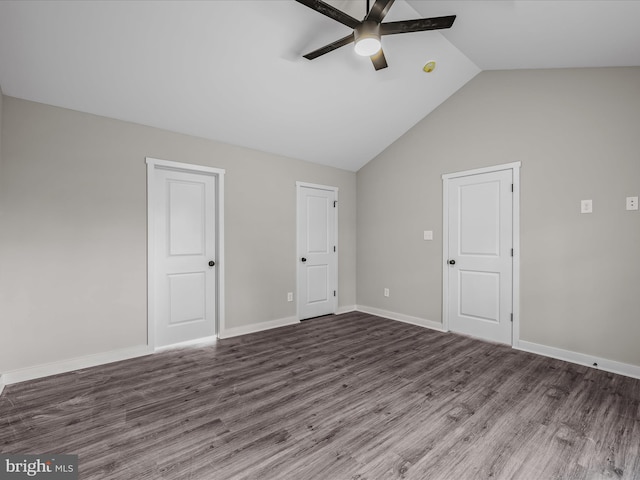 39 Mdg, Berkeley Springs, WV 25411 - additional living space featuring a ceiling fan, lofted ceiling, wood finished floors, and baseboards