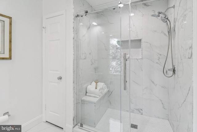 3233 Ellicott St NW, Washington, DC 20008 - full bath featuring a marble finish shower and baseboards