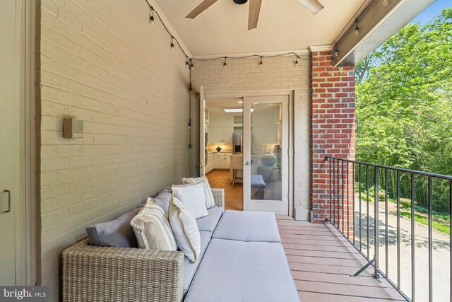 3233 Ellicott St NW, Washington, DC 20008 - balcony with a ceiling fan
