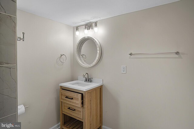 3316 Fairview Rd, Baltimore, MD 21207 - bathroom featuring vanity and baseboards
