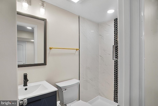 3316 Fairview Rd, Baltimore, MD 21207 - full bathroom with vanity, toilet, and a tile shower