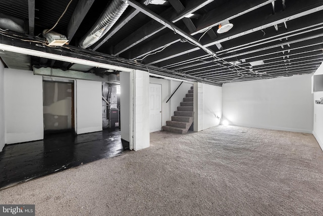 5600 Patrick Henry, Baltimore, MD 21225 - finished basement with stairs and carpet