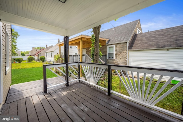 5600 Patrick Henry, Baltimore, MD 21225 - wooden deck with a residential view