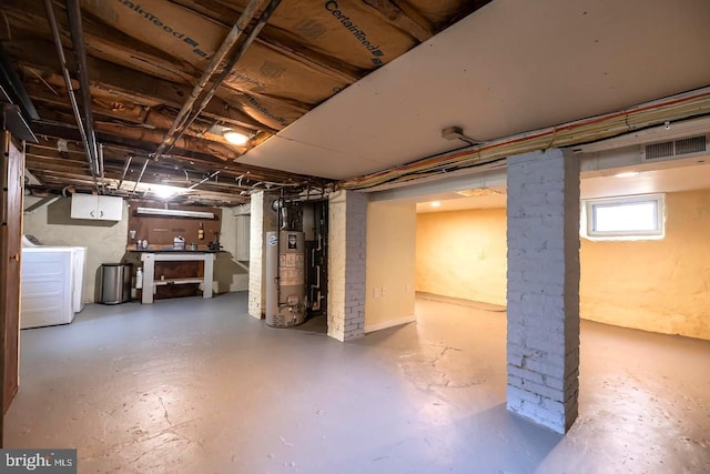 218 New Jersey Ave, Collingswood, NJ 08108 - basement with water heater and washing machine and clothes dryer