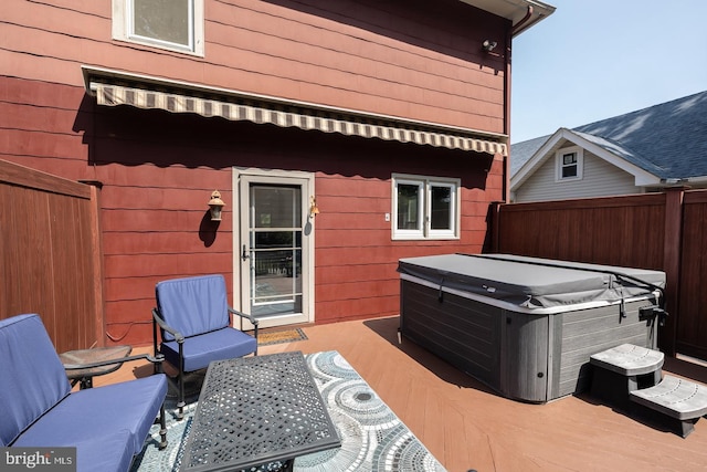 218 New Jersey Ave, Collingswood, NJ 08108 - view of patio featuring a hot tub