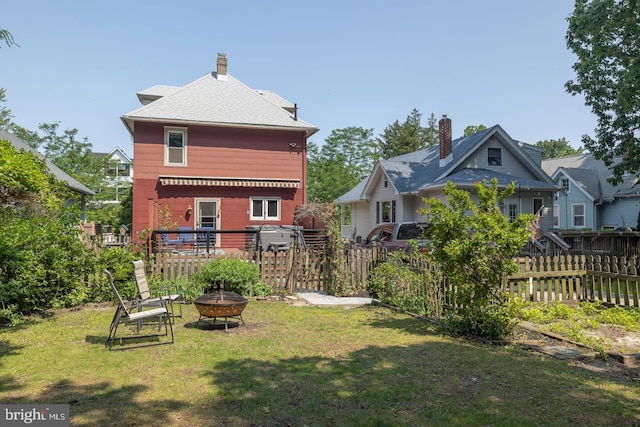 218 New Jersey Ave, Collingswood, NJ 08108 - back of house with an outdoor fire pit