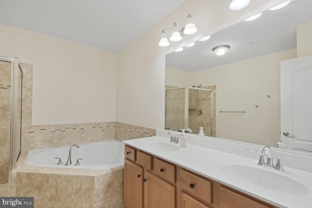 22946 Spicebush Dr Unit 1382, Clarksburg, MD 20871 - full bath with a stall shower, a bath, and double vanity