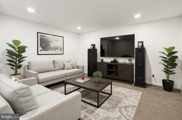 161 Ciseley Dr, Sicklerville, NJ 08081 - living room featuring light carpet and recessed lighting
