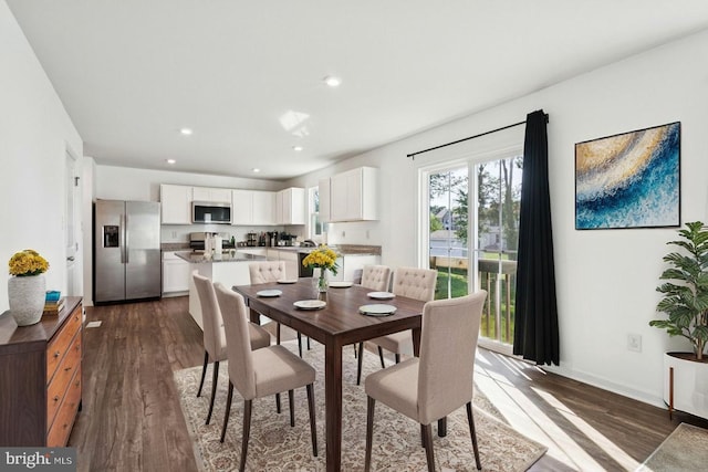 161 Ciseley Dr, Sicklerville, NJ 08081 - dining space featuring dark wood-style floors and recessed lighting