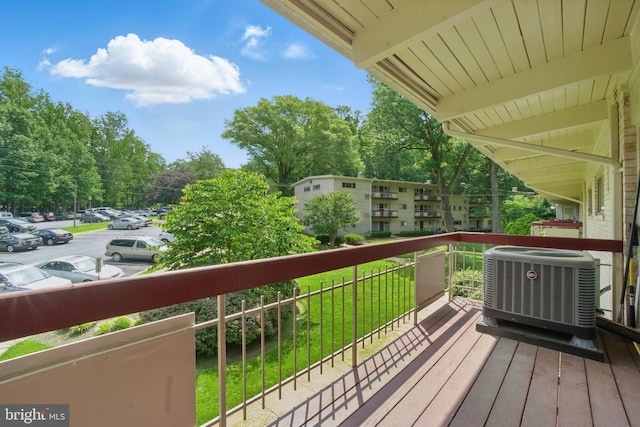 4379 Americana Dr Unit 201, Annandale, VA 22003 - wooden deck featuring central AC