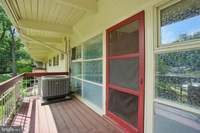 4379 Americana Dr Unit 201, Annandale, VA 22003 - wooden deck with central AC unit