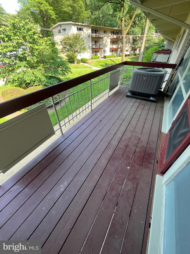 4379 Americana Dr Unit 201, Annandale, VA 22003 - wooden deck featuring cooling unit