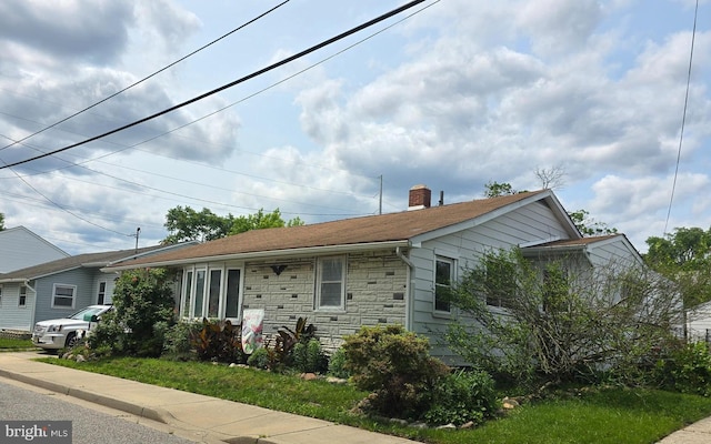 268 Market St, Carneys Point, NJ 08069 - view of front of property featuring a chimney and stone siding
