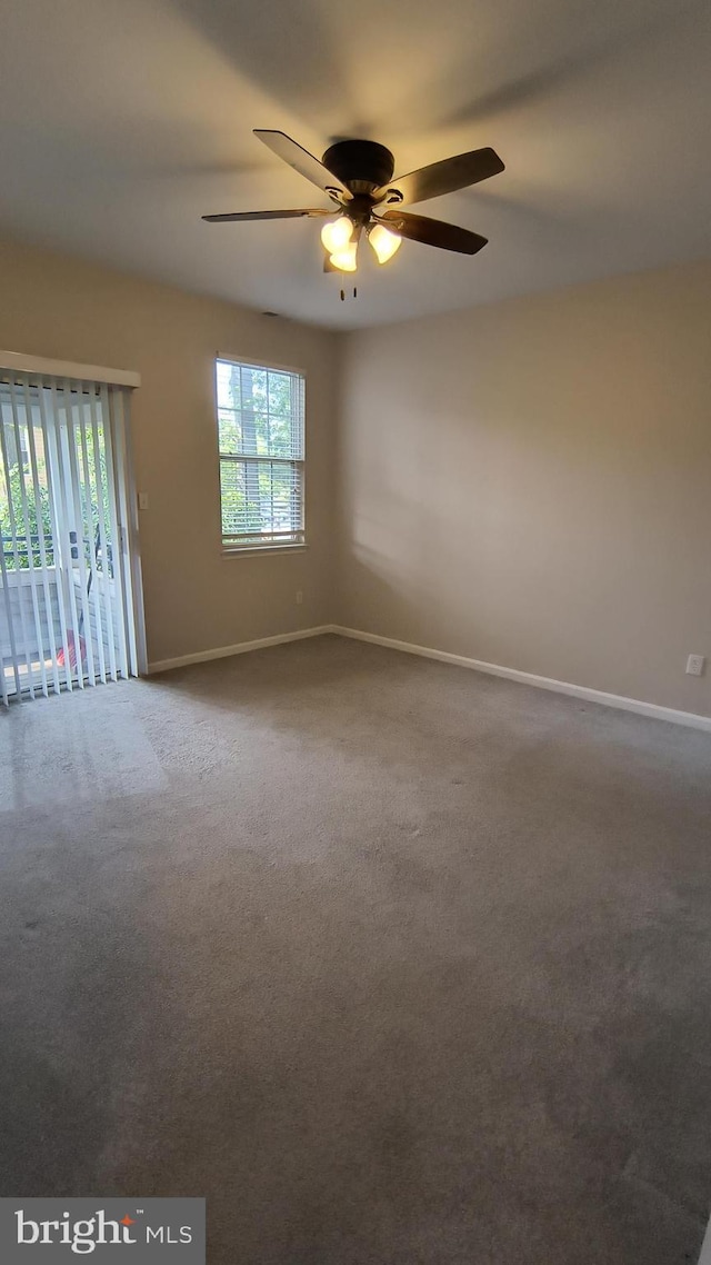 602 Moonglow Rd Unit 202, Odenton, MD 21113 - unfurnished room with a ceiling fan, baseboards, and carpet floors