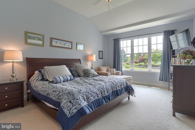 126 Windermere Dr, Palmyra, PA 17078 - bedroom with carpet floors, baseboards, and lofted ceiling