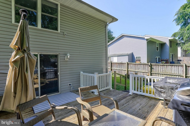 3574 Brickwall Ln, Pasadena, MD 21122 - view of wooden deck