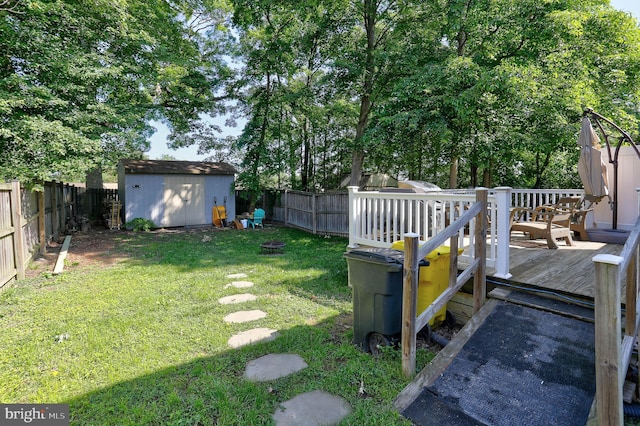 3574 Brickwall Ln, Pasadena, MD 21122 - view of yard with a deck