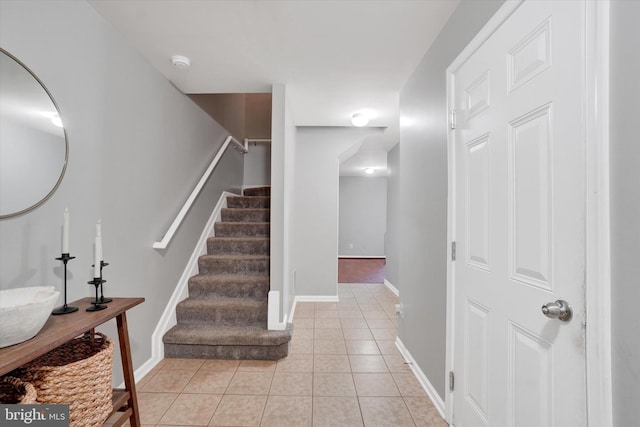 4140 Strawbridge Ct, Dover, PA 17315 - stairs with tile patterned floors and baseboards