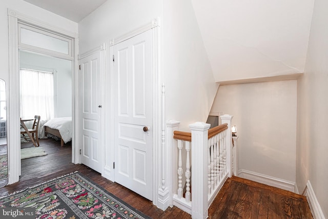 510 E Main St, Birdsboro, PA 19508 - corridor featuring wood finished floors, an upstairs landing, and baseboards