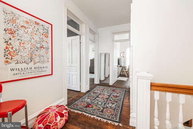510 E Main St, Birdsboro, PA 19508 - hall featuring dark wood-style floors and baseboards