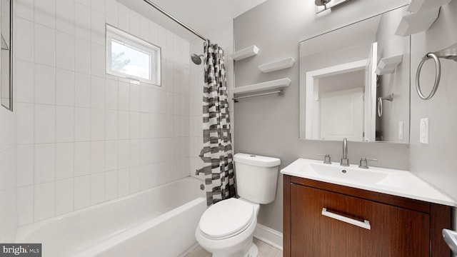 225 Dupont Cir, Wilmington, DE 19809 - full bathroom with vanity and shower / bath combo with shower curtain