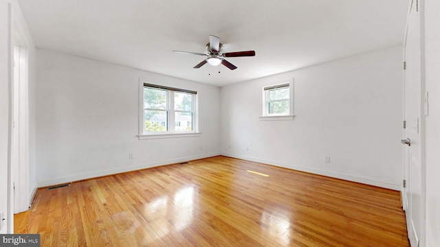 225 Dupont Cir, Wilmington, DE 19809 - unfurnished room with a ceiling fan and light wood finished floors