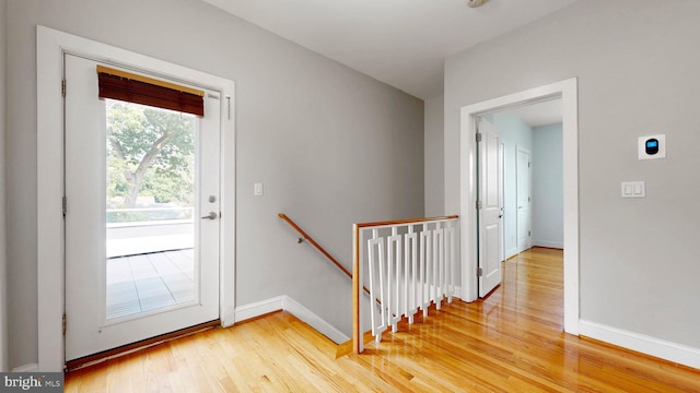 225 Dupont Cir, Wilmington, DE 19809 - entryway with light wood-style floors and baseboards