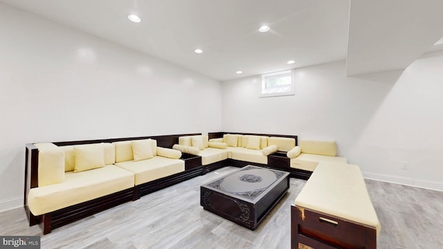 225 Dupont Cir, Wilmington, DE 19809 - living room with light wood-style flooring and recessed lighting
