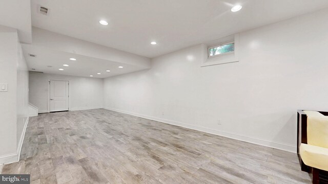 225 Dupont Cir, Wilmington, DE 19809 - below grade area featuring recessed lighting and wood finished floors