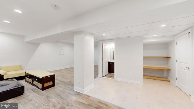 225 Dupont Cir, Wilmington, DE 19809 - finished below grade area featuring recessed lighting and light wood-type flooring