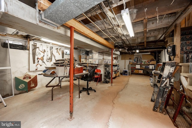 134 S 5th Ave, Royersford, PA 19468 - unfinished basement featuring a workshop area