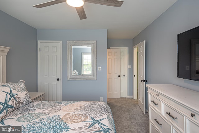 104 120th St Unit D82, Ocean City, MD 21842 - bedroom with carpet and a ceiling fan