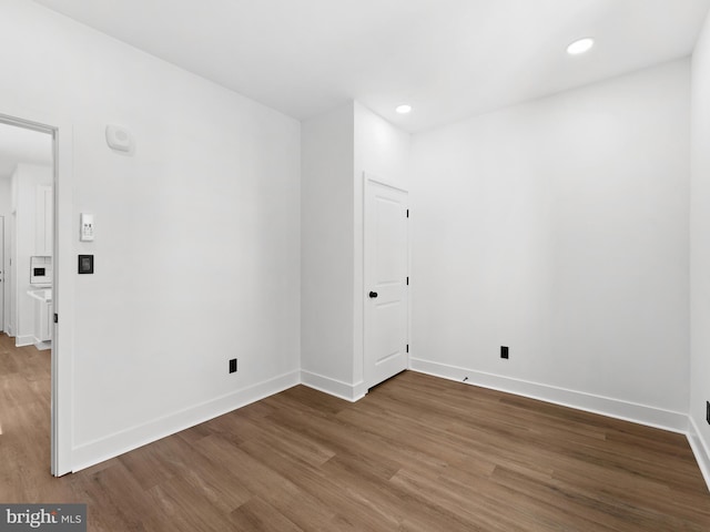2331 N Front St, Philadelphia, PA 19133 - unfurnished room with wood finished floors, baseboards, and recessed lighting