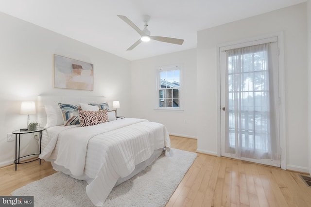 4377 Cherry Hill Rd, Arlington, VA 22207 - bedroom with light wood-style floors and a ceiling fan
