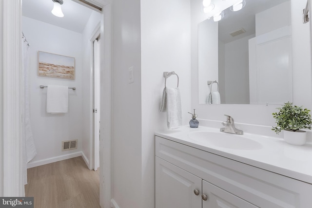 4377 Cherry Hill Rd, Arlington, VA 22207 - bathroom with vanity and wood finished floors