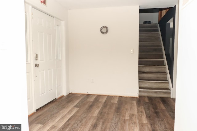 9216 Crandall Rd, Lanham, MD 20706 - entrance foyer featuring stairs and wood finished floors