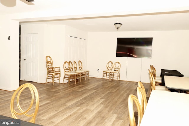 9216 Crandall Rd, Lanham, MD 20706 - dining space with wood finished floors and ceiling fan