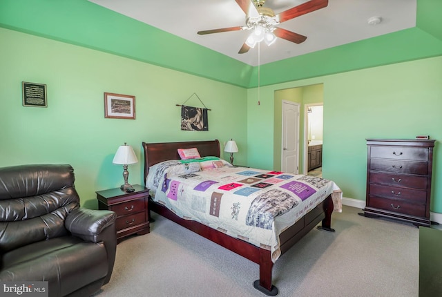 8612 Wintergreen Ct Unit 403, Odenton, MD 21113 - bedroom featuring carpet, a ceiling fan, and connected bathroom