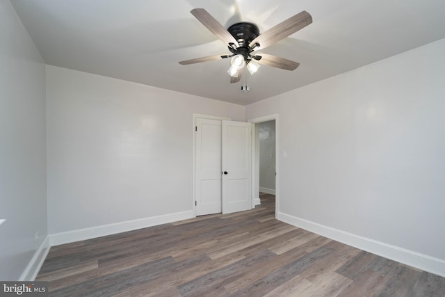 3232 N Rolling Rd, Baltimore, MD 21244 - spare room with wood finished floors and a ceiling fan