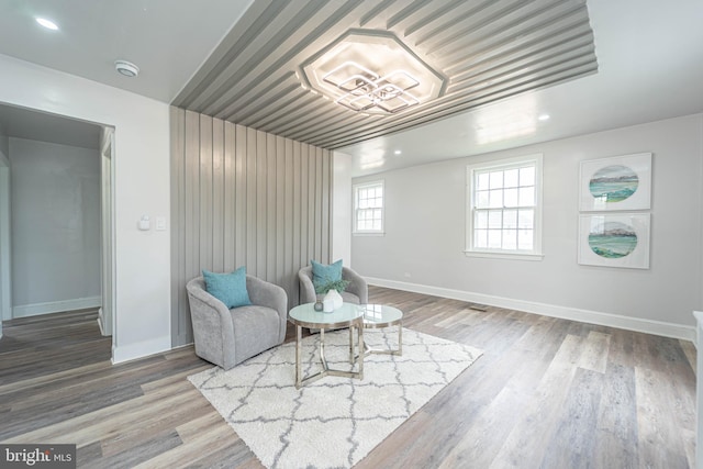 3232 N Rolling Rd, Baltimore, MD 21244 - living area with baseboards and wood finished floors