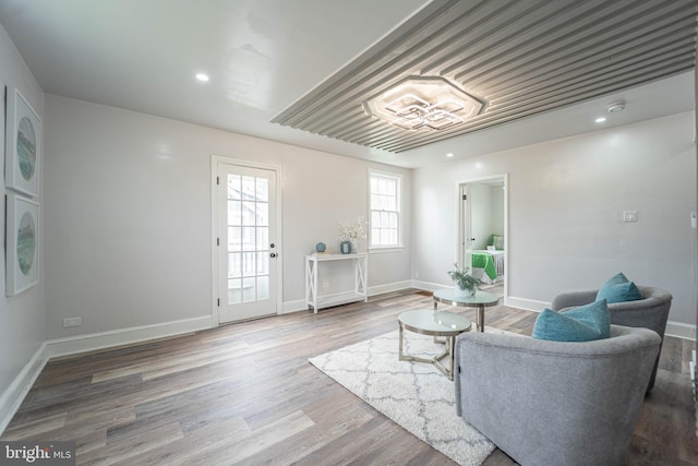 3232 N Rolling Rd, Baltimore, MD 21244 - living area featuring wood finished floors and recessed lighting
