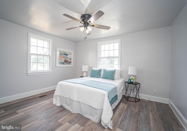 3232 N Rolling Rd, Baltimore, MD 21244 - bedroom featuring wood finished floors and ceiling fan