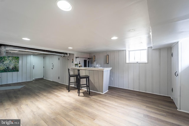 3232 N Rolling Rd, Baltimore, MD 21244 - below grade area featuring light wood-style flooring and recessed lighting