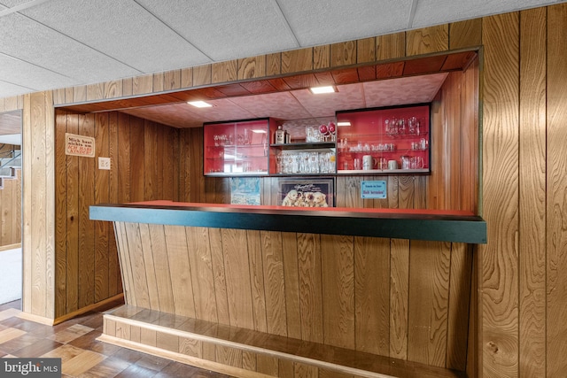 645 Lily Rd, Warminster, PA 18974 - reception area featuring wooden walls and a bar