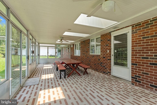 645 Lily Rd, Warminster, PA 18974 - sunroom with a ceiling fan and outdoor dining space