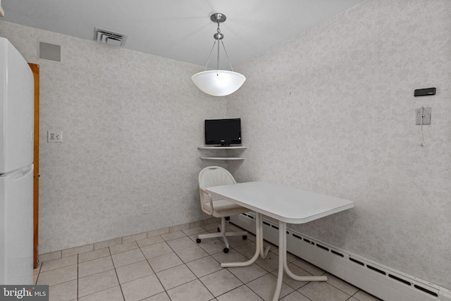 645 Lily Rd, Warminster, PA 18974 - home office featuring a baseboard heating unit and tile patterned floors