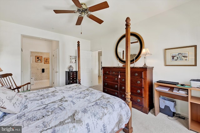 7 Brook Farm Ct Unit 7E, Perry Hall, MD 21128 - carpeted bedroom featuring ensuite bathroom and ceiling fan