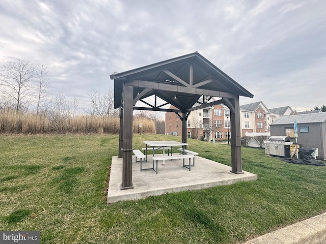 7 Brook Farm Ct Unit 7E, Perry Hall, MD 21128 - surrounding community with a gazebo, a yard, and a patio